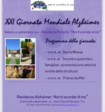 XXI Giornata mondiale dell'Alzheimer